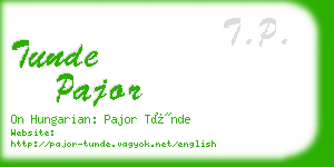 tunde pajor business card